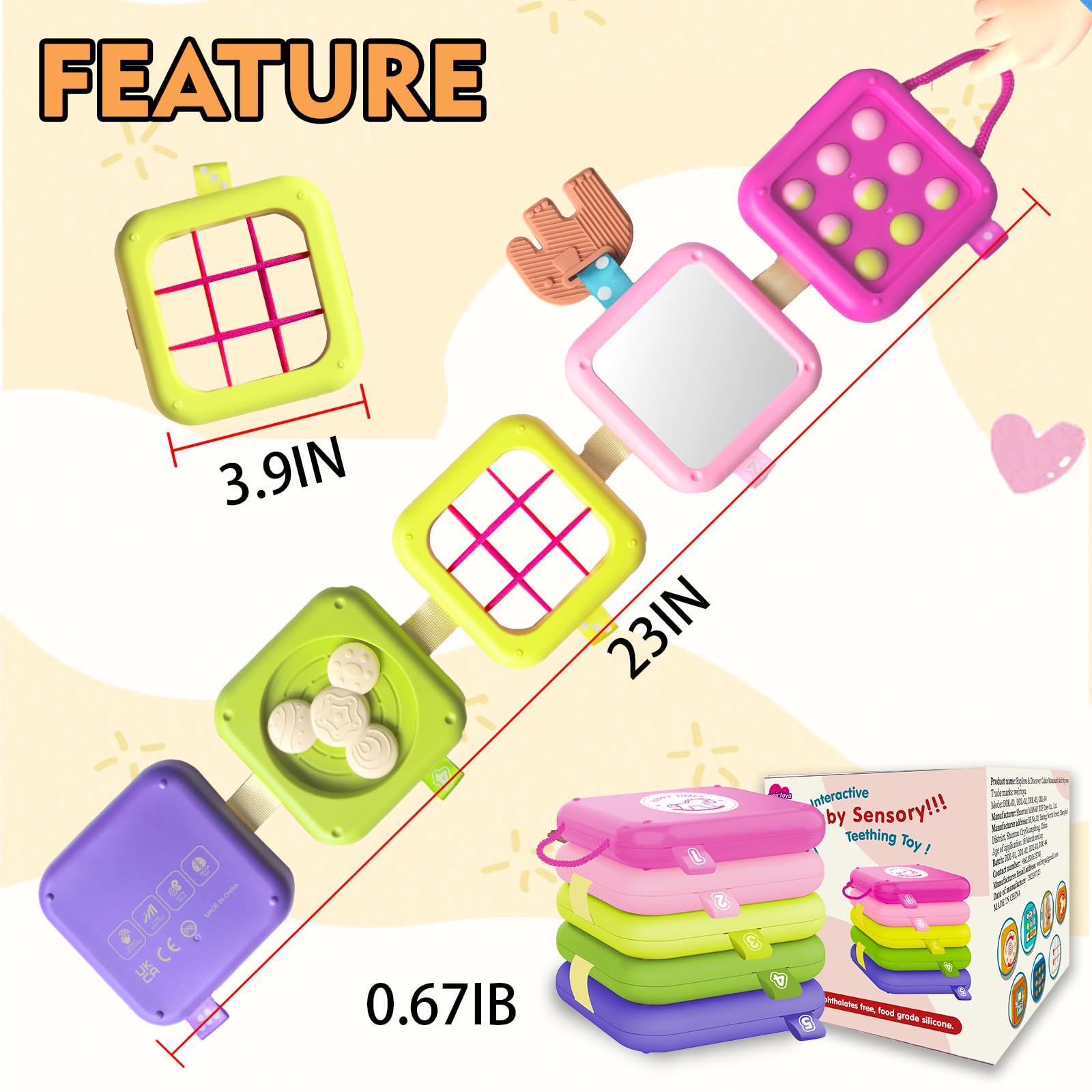 weirtoya Busy Board travel-handle design enables travel-friendly play