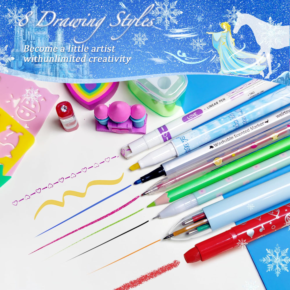 Weirtoya glitter pens and gel pens add sparkle while staying washable
