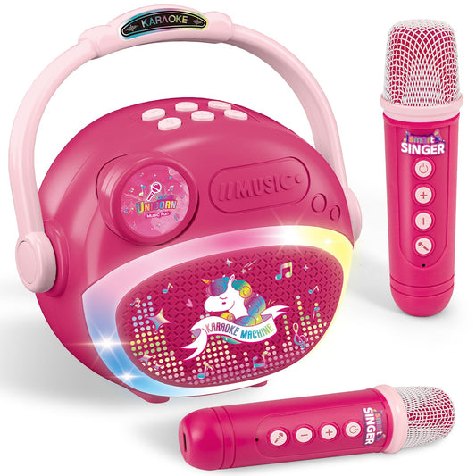 Weirtoya mini karaoke unicorn design in action for home sing-alongs.