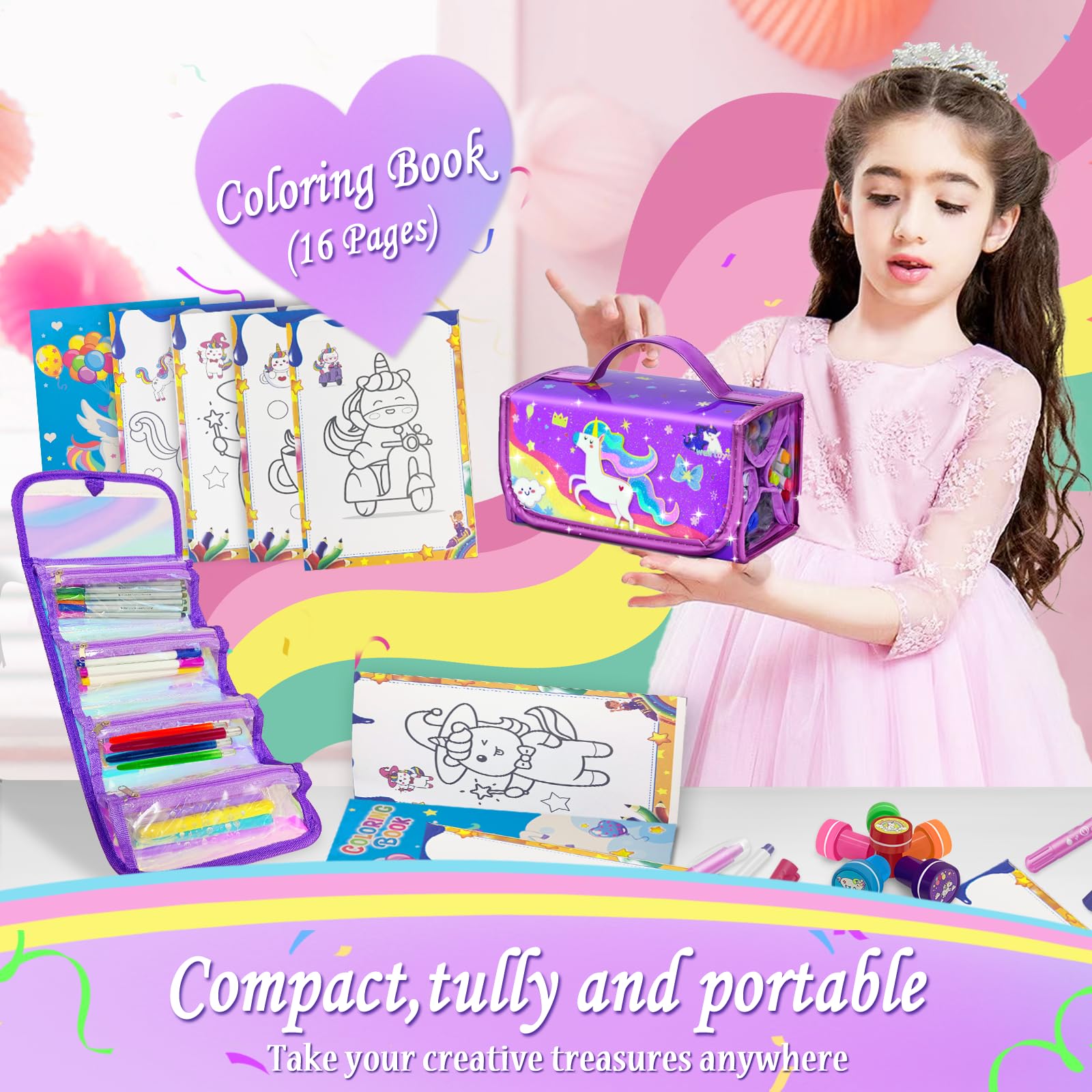 Weirtoya tote bag keeps supplies portable and ready for playdates.