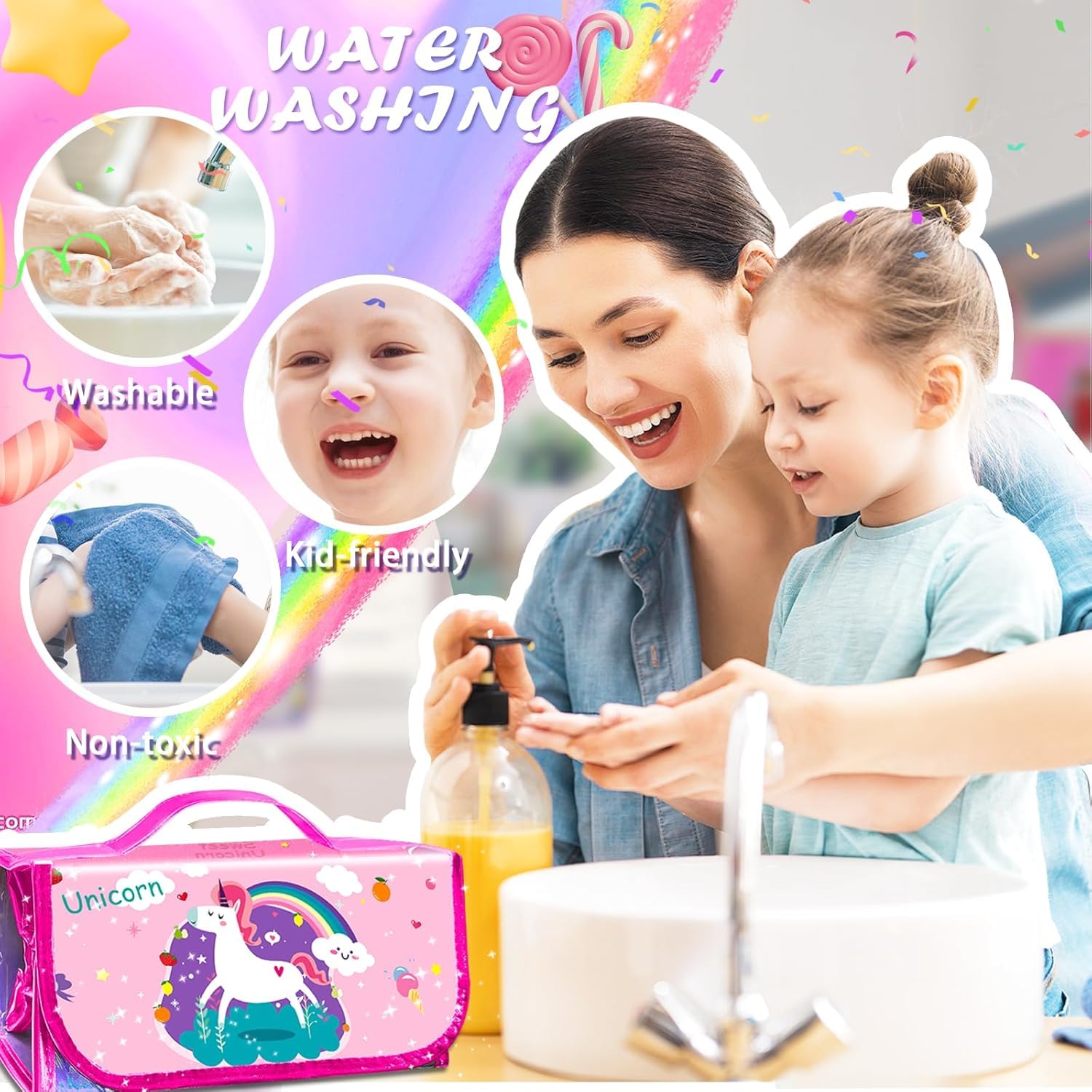 Weirtoya travel kit with carry handle makes art sessions easy on the go.
