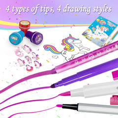 Weirtoya unicorn stickers add sparkly details to little artists' projects.