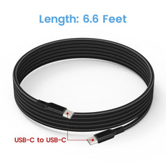 weishan nylon braided USB-C cable 6.6ft ready for flight prep and charging