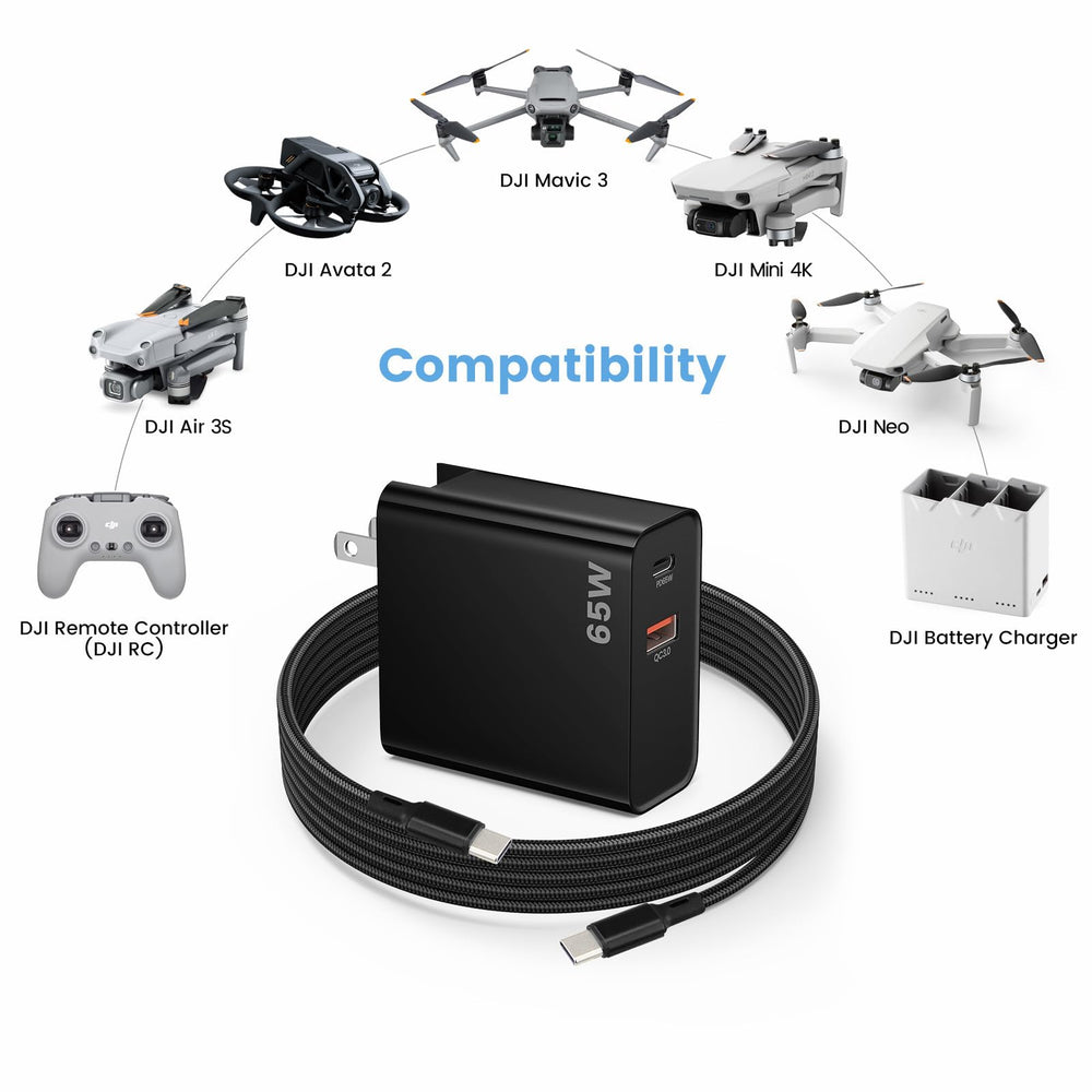 weishan PD65W USB-C to USB-C braided cable 6.6ft offers tangle-free durability