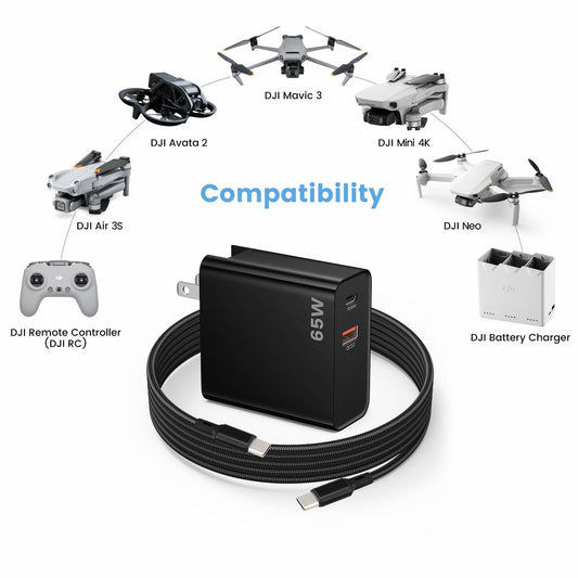weishan PD65W USB-C to USB-C braided cable 6.6ft offers tangle-free durability