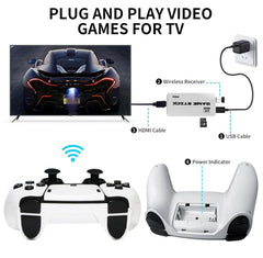 Weiyuii wireless controllers on the couch enable multiplayer fun.