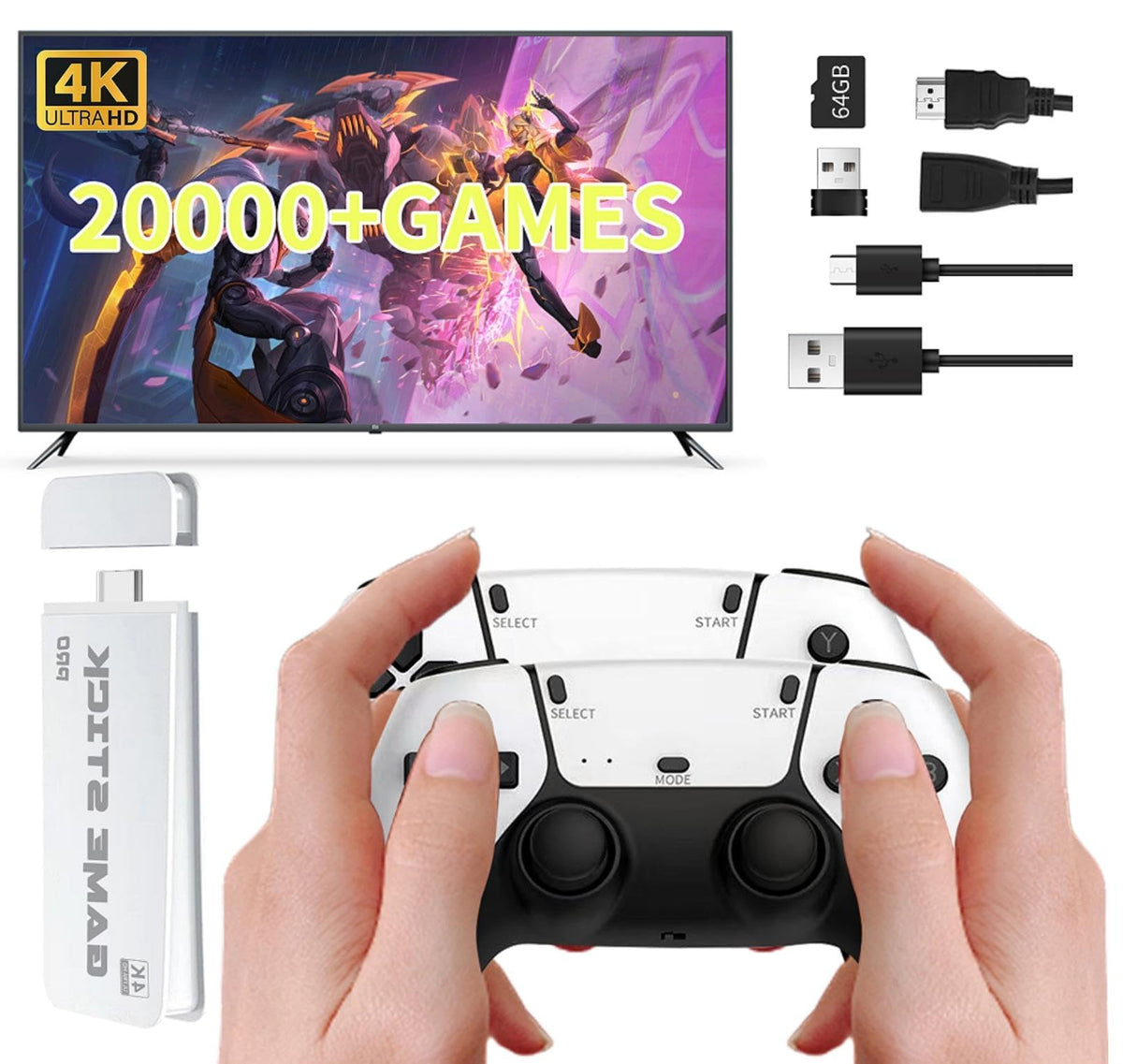 Weiyuii wireless retro console front view for compact living room gaming.