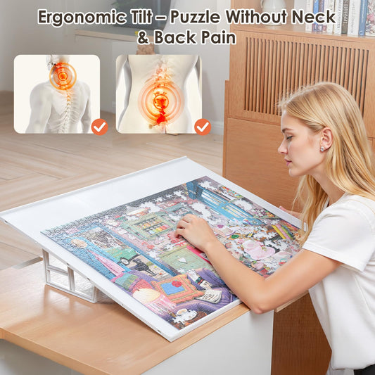 WELGEE DIY puzzle easel panel assembly showing customizable workspace.