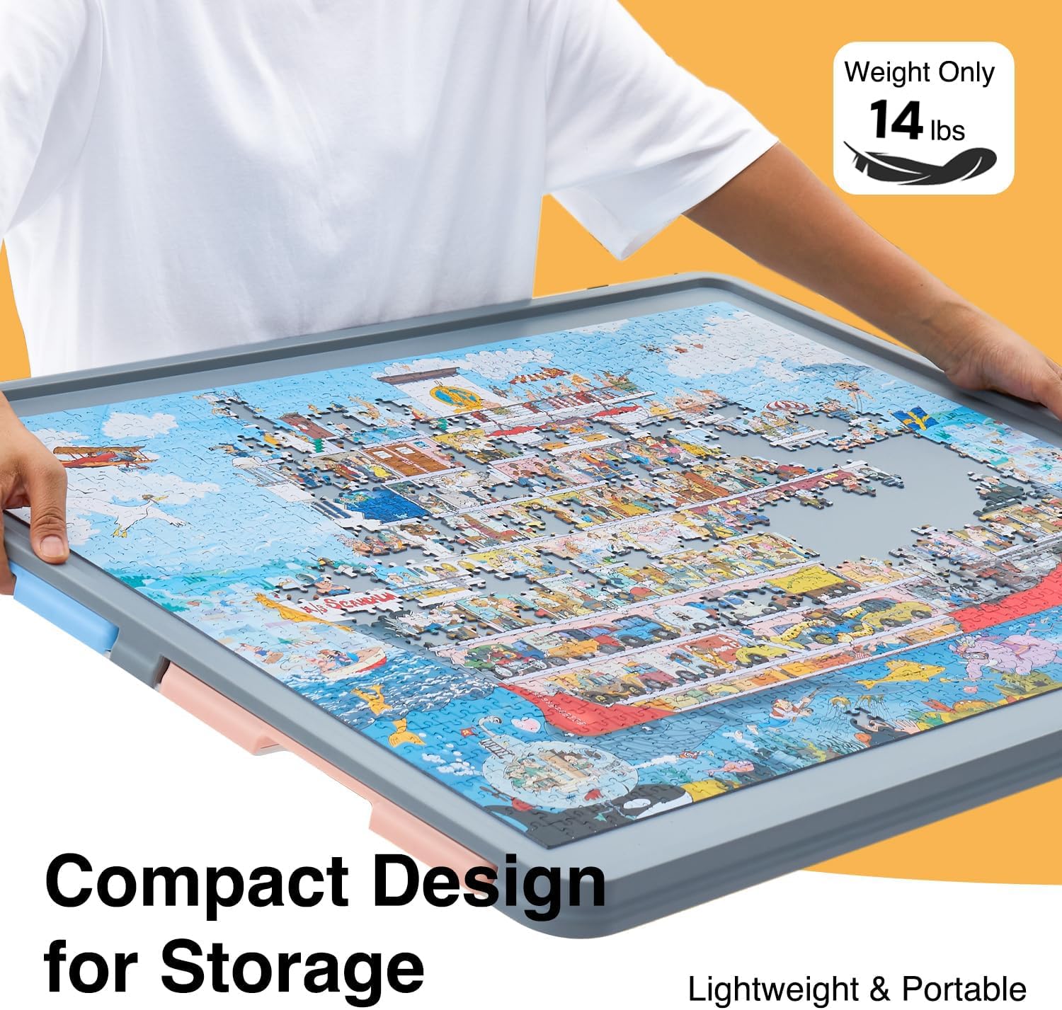 WELGEE lightweight ABS plastic construction keeps the board sturdy yet easy to move