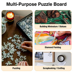 WELGEE puzzle board with anti-slip base in use