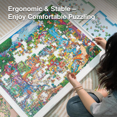 WELGEE ergonomic sloped edge boosts comfort during puzzling