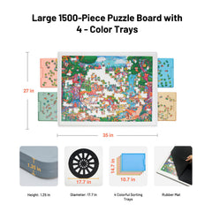 WELGEE four color drawers for easy sorting during puzzling