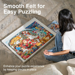 WELGEE inner dimensions 29.9 by 22 inches fit most 1000-piece puzzles.
