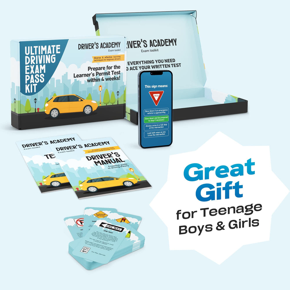 Well Balanced Driving Exam Pass Kit test book provides practice questions for realistic review.