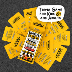 WELL BALANCED Road Trip Trivia question cards ready for quick road challenges.