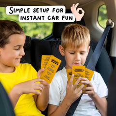 WELL BALANCED Road Trip Trivia travel case keeps games organized on trips.