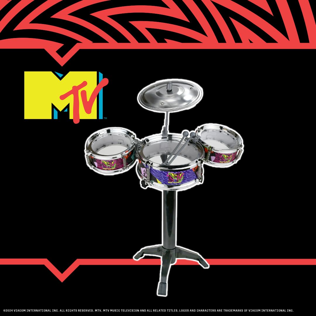 Well Played MTV Desktop Drum Set in use on a table-top for rhythm practice