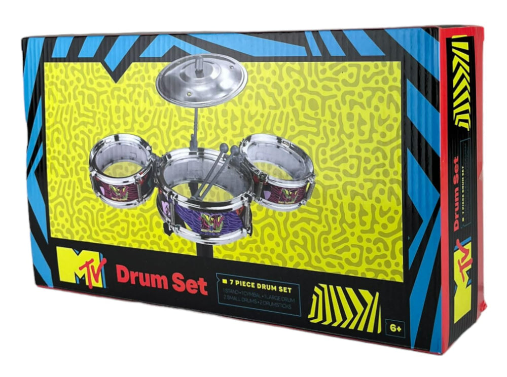 Well Played MTV Desktop Drum Set side view shows compact design for home use