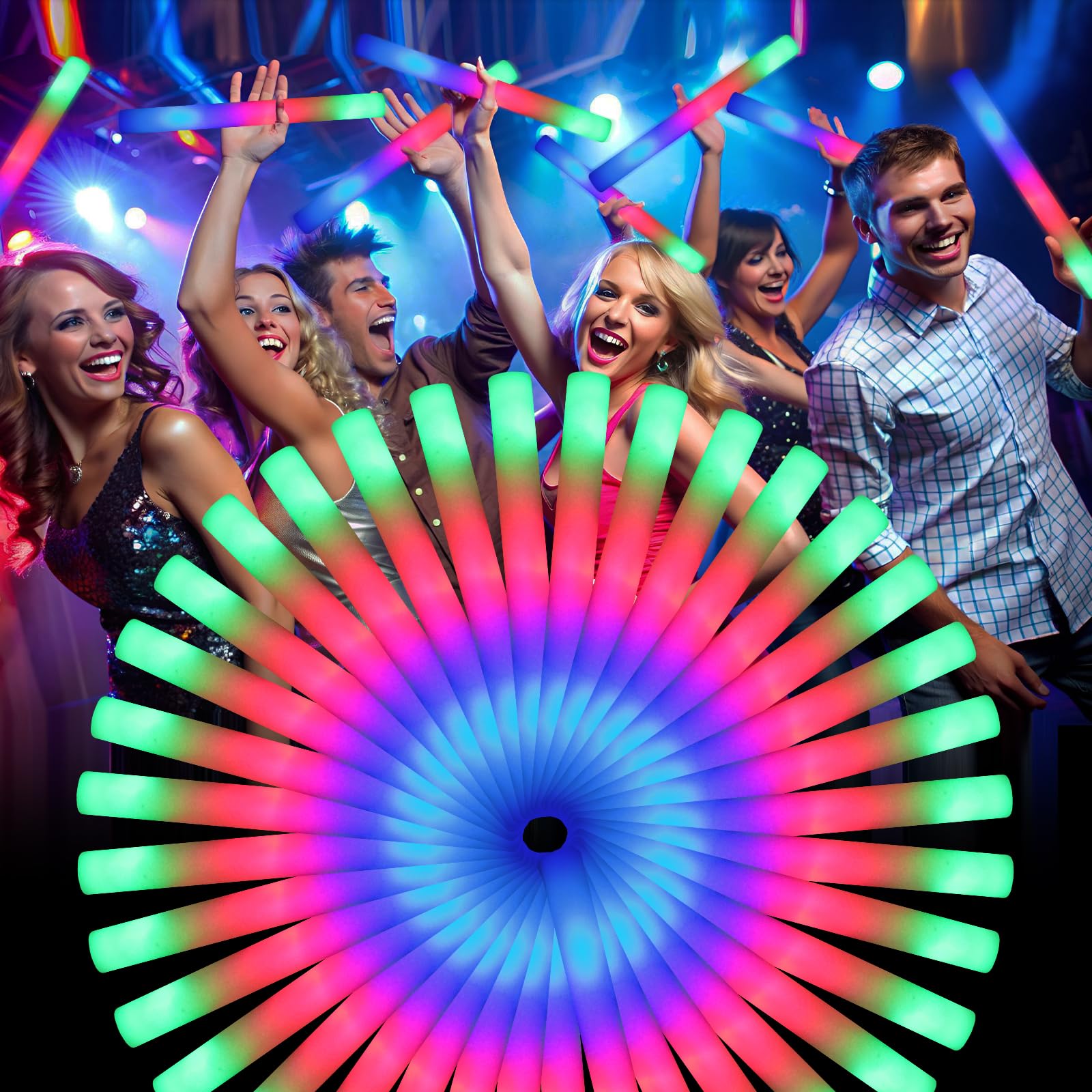 Wellent foam glow stick three-color illumination for lively parties
