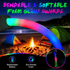 wellent foam glow sticks soft durable foam for comfortable hand-hold and long-lasting glow