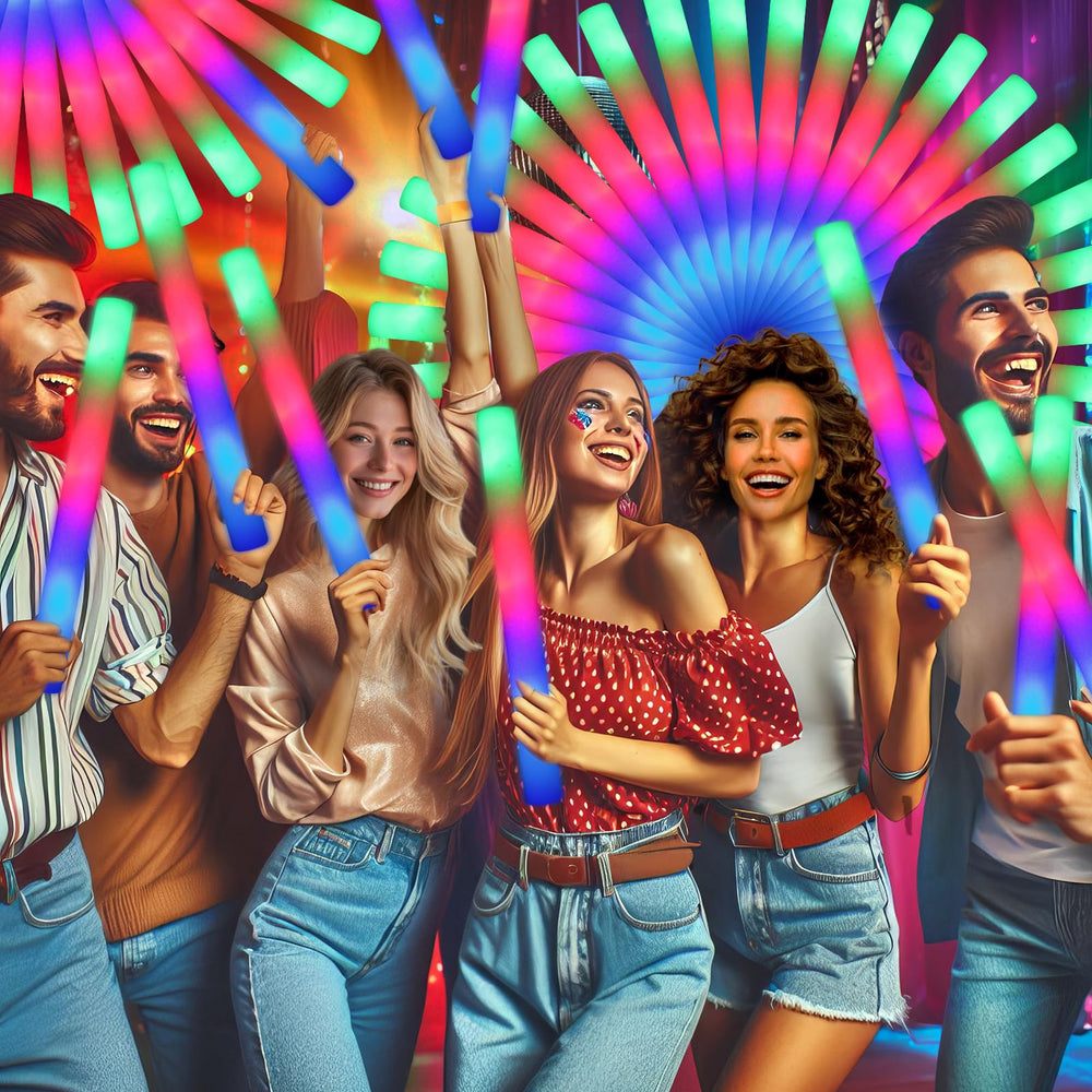 wellent party glow sticks ideal for weddings birthdays and concerts with safe soft foam