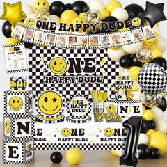 Wellspar One Happy Dude balloon arch kit for a festive first birthday