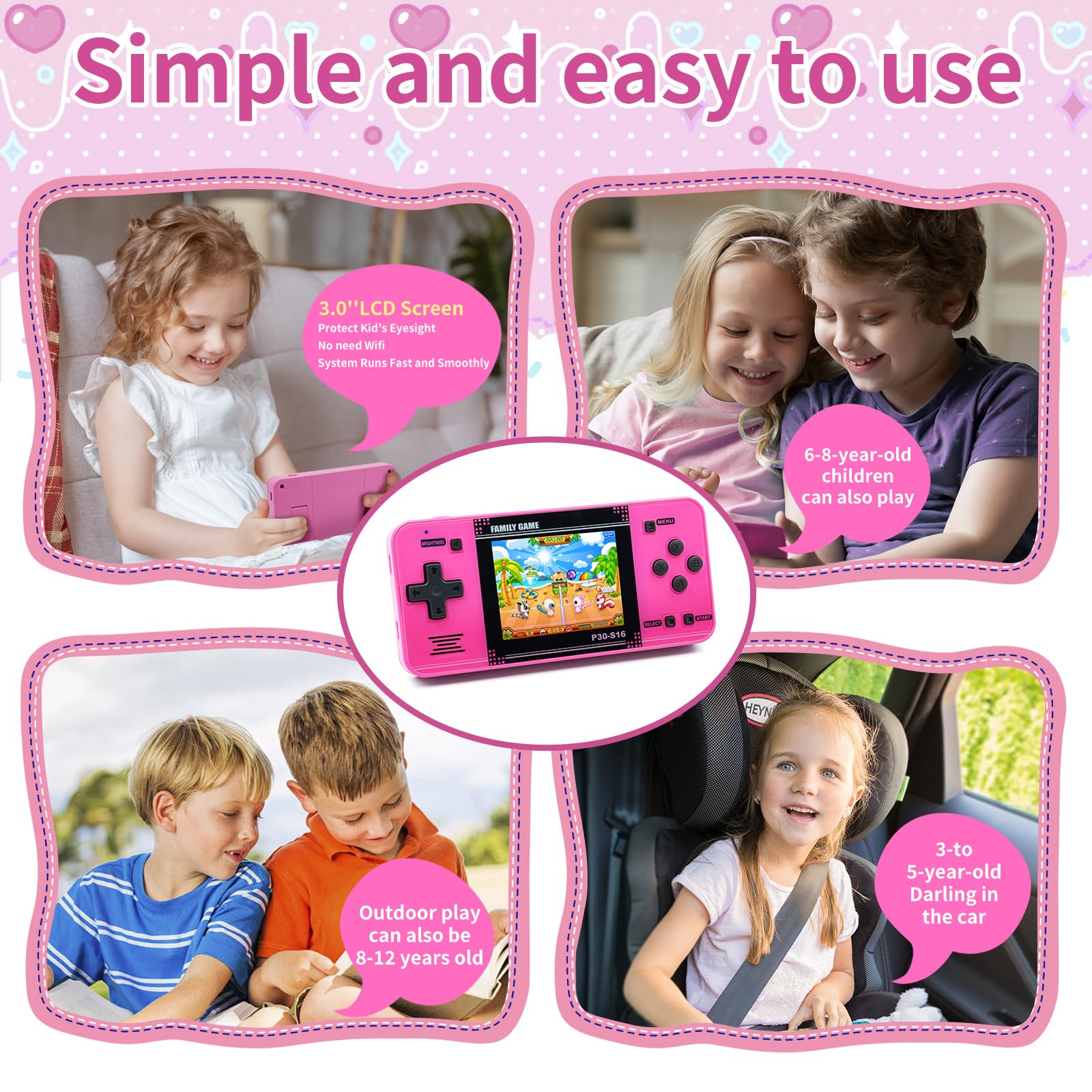 Wellstg handheld game kid playing demonstrates portable arcade fun