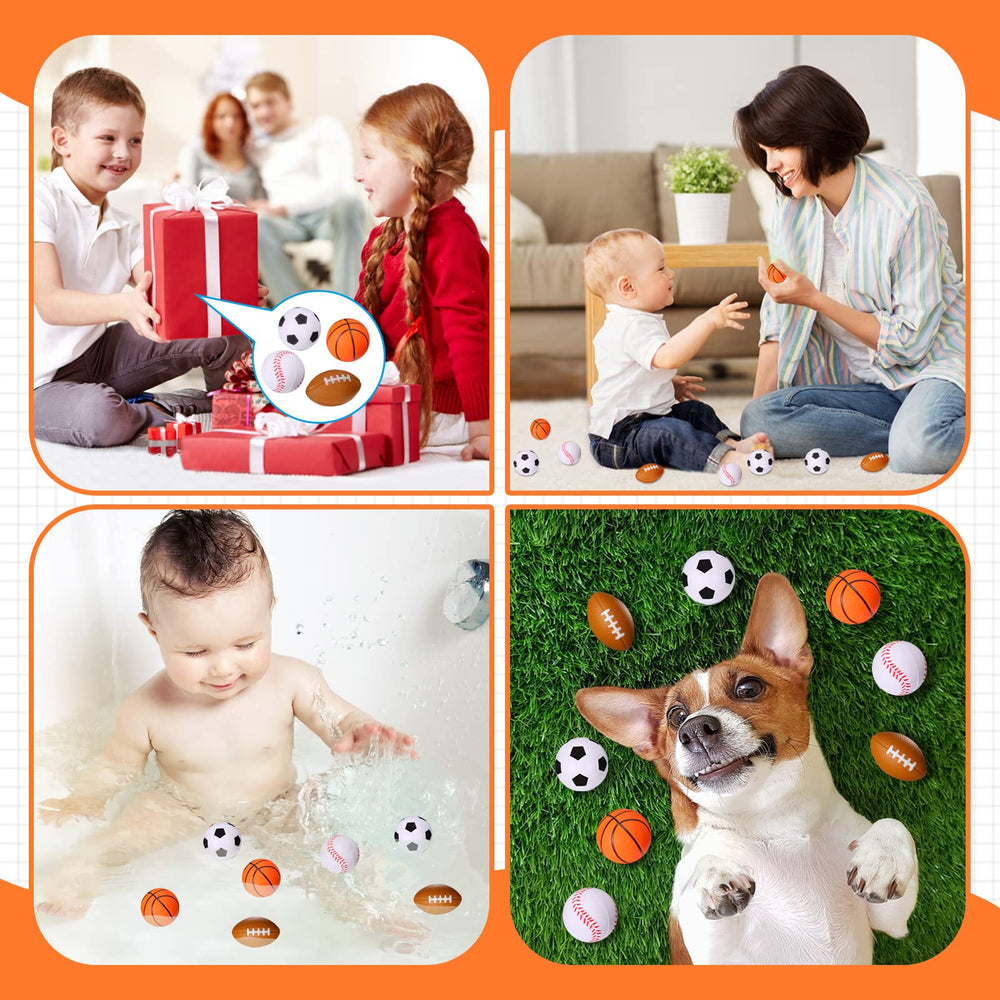 Wellvo mini sports balls pack view shows four styles