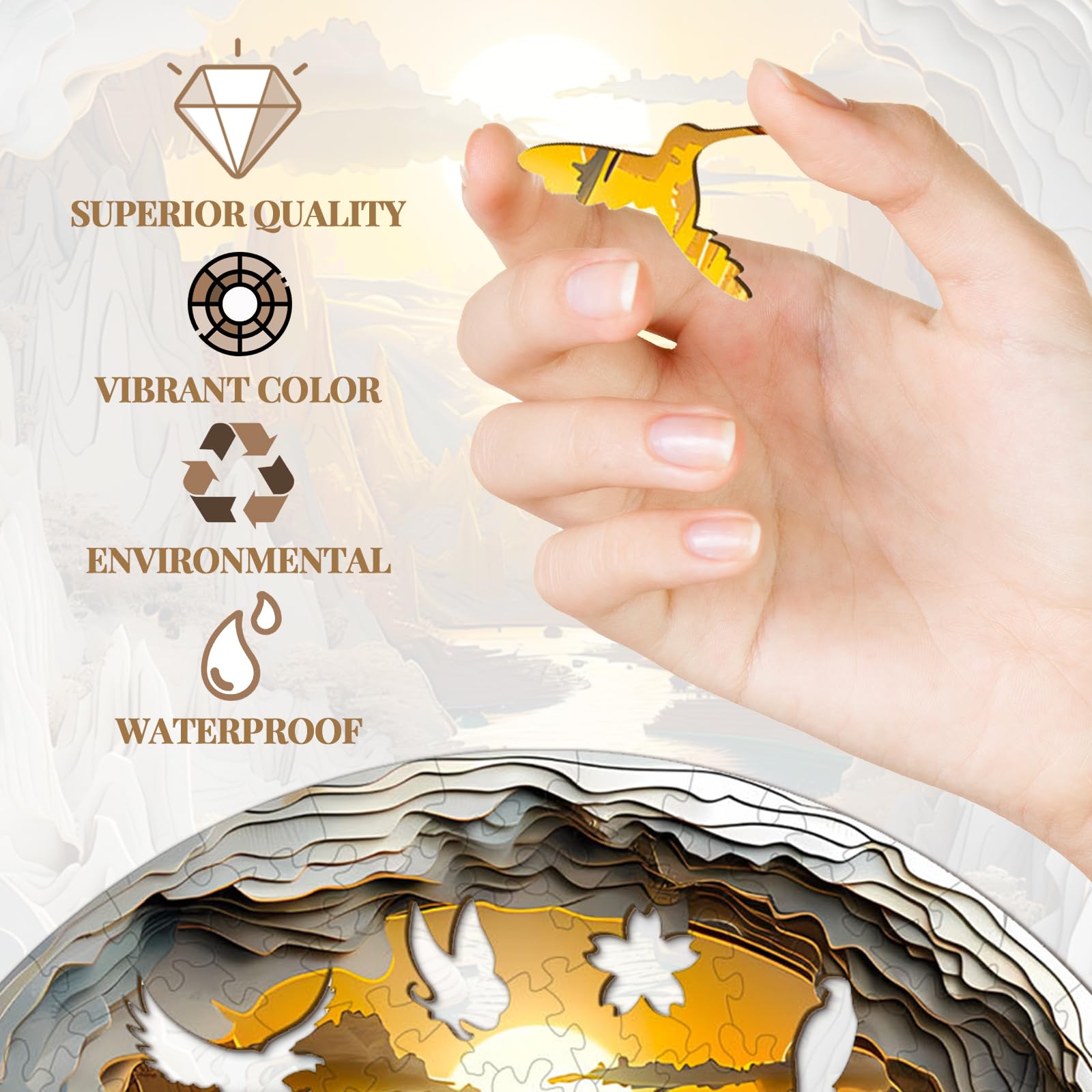 Welsky XL 600-piece wooden puzzle for deeper challenge