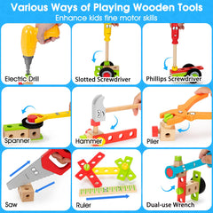 WEMEMORN hammer and screwdriver enabling fine motor practice