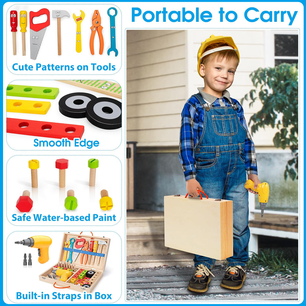 WEMEMORN portable toolbox suitable for outdoor play and travel