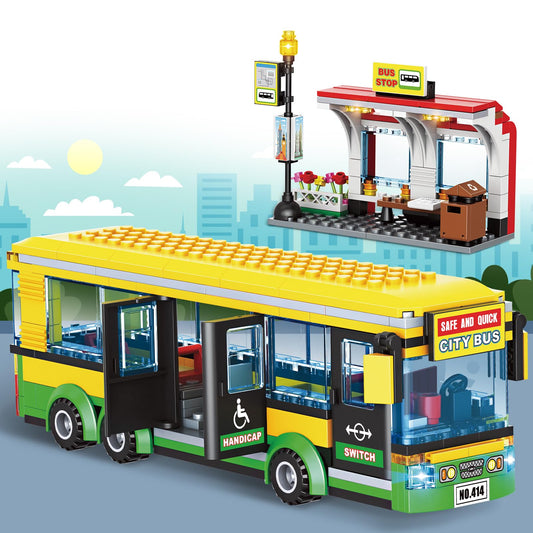 WEMEWEME city bus building blocks 386pcs spark imaginative play and STEM exploration