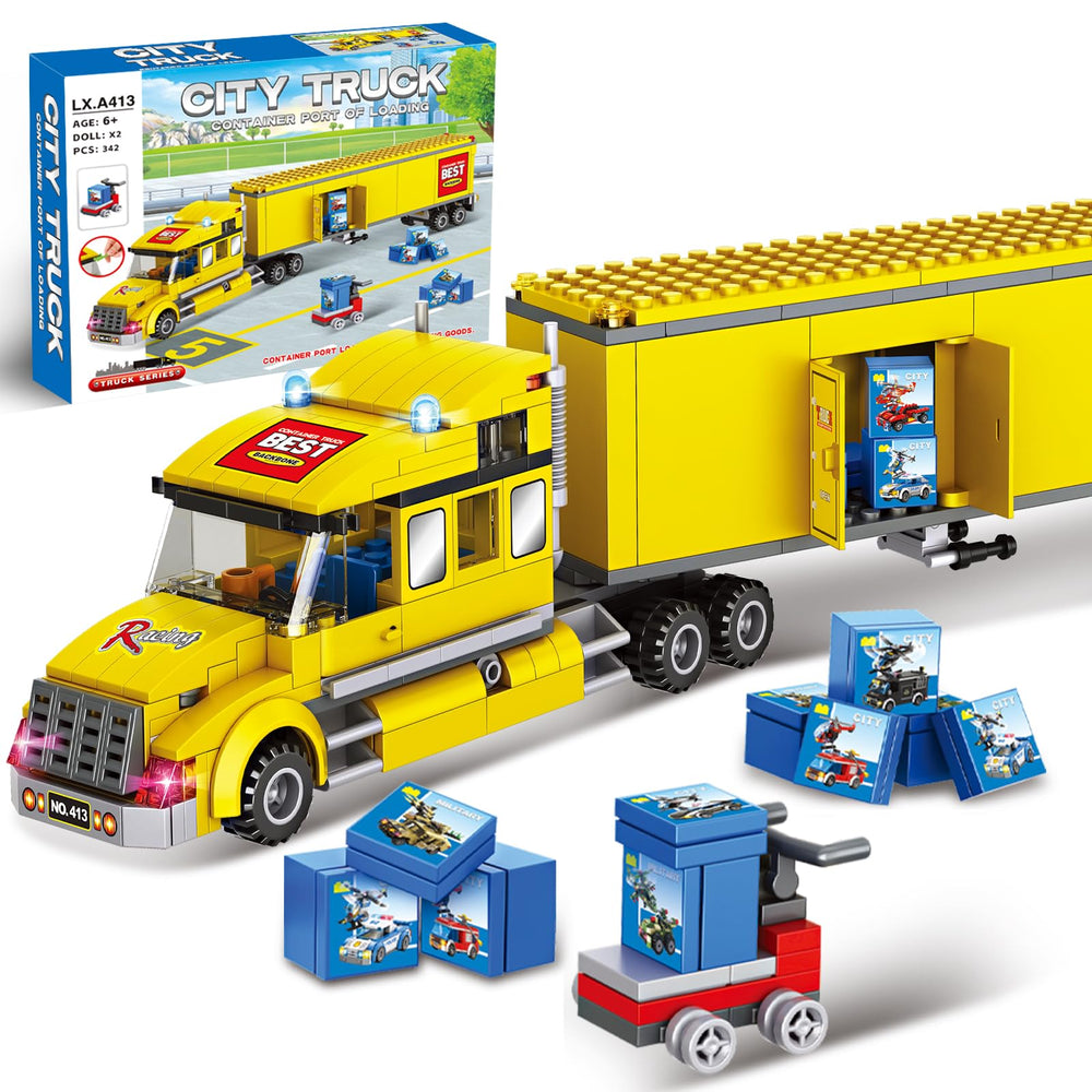 WEMEWEME city delivery truck 342pcs for imaginative play and creativity