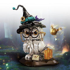 WEMEWEME Owl Building Set with wizard hat inspires imaginative play and storytelling.