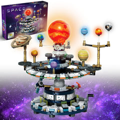 WEMEWEME spinning solar system assembly highlights planetary motion