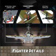WEMEWEME Spitfire landing gear removable provides interactive poseability for dynamic displays.