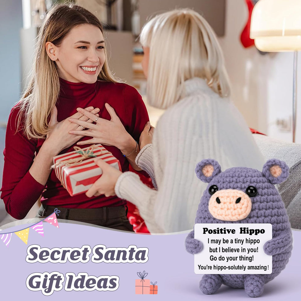 Weming hippo amigurumi enhances office decor with compact presence