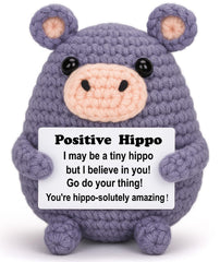 Weming gray hippo amigurumi makes a delightful stocking stuffer
