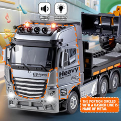 WEMOKA RC semi-truck with LED lights and sounds in action