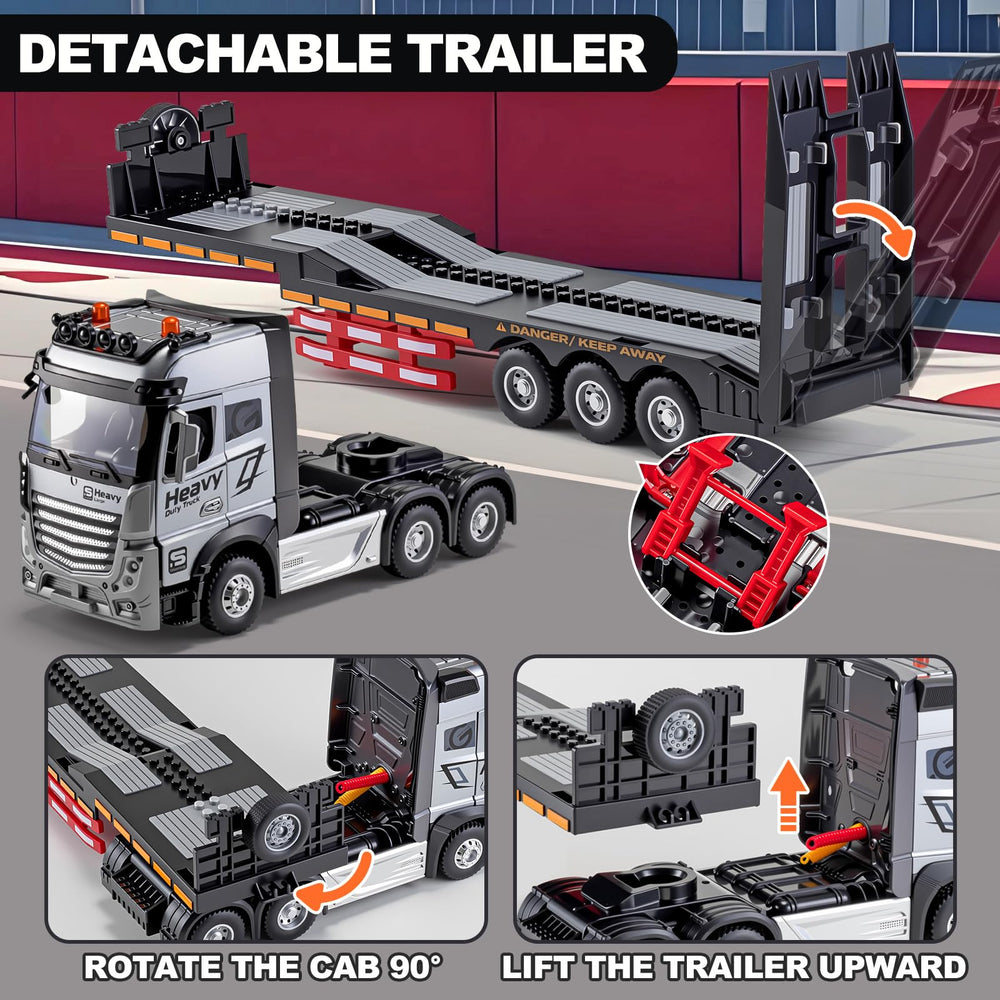 Detachable trailer feature on WEMOKA RC semi-truck for versatile play
