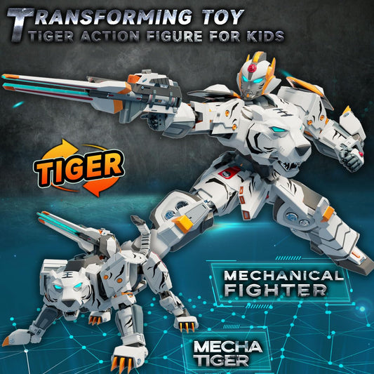 Wenbeier animal-robot-dual-forms: switch between tiger and robot modes easily.