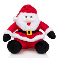 WENMOTDY Santa plush front view for festive shelf display and family photos.
