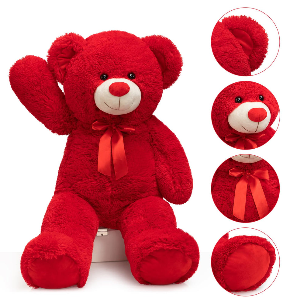 WENMOTDY bear red paw soles create whimsical bedroom decor.