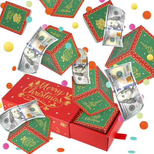 WenmthG Christmas surprise box explosion in red creates a memorable unboxing moment.