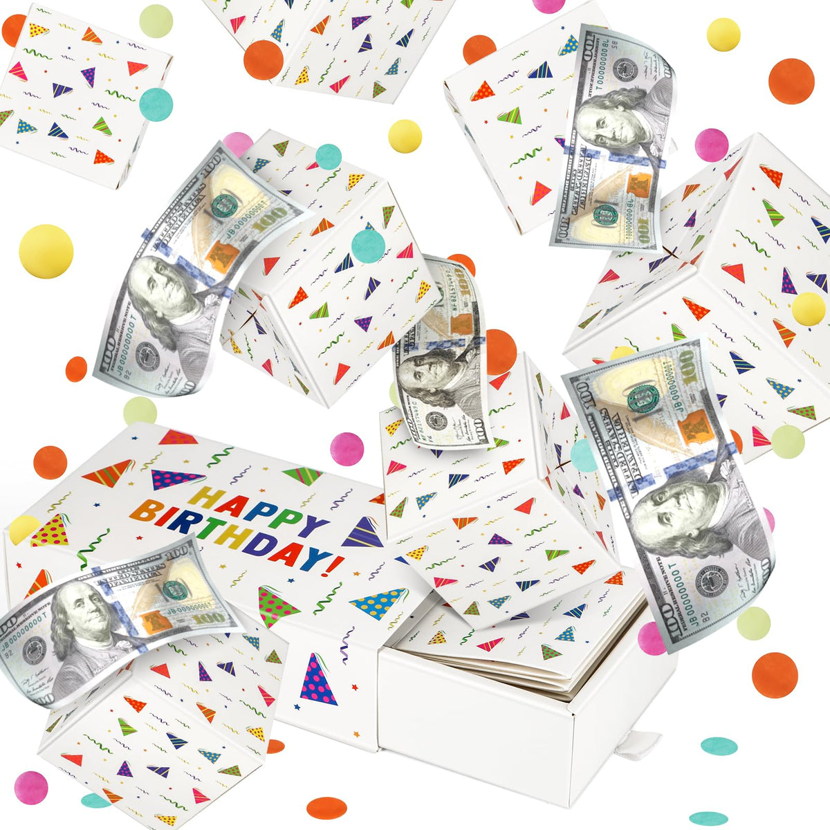 WenmthG Happy Birthday Surprise Box explodes with confetti for unforgettable birthday moments