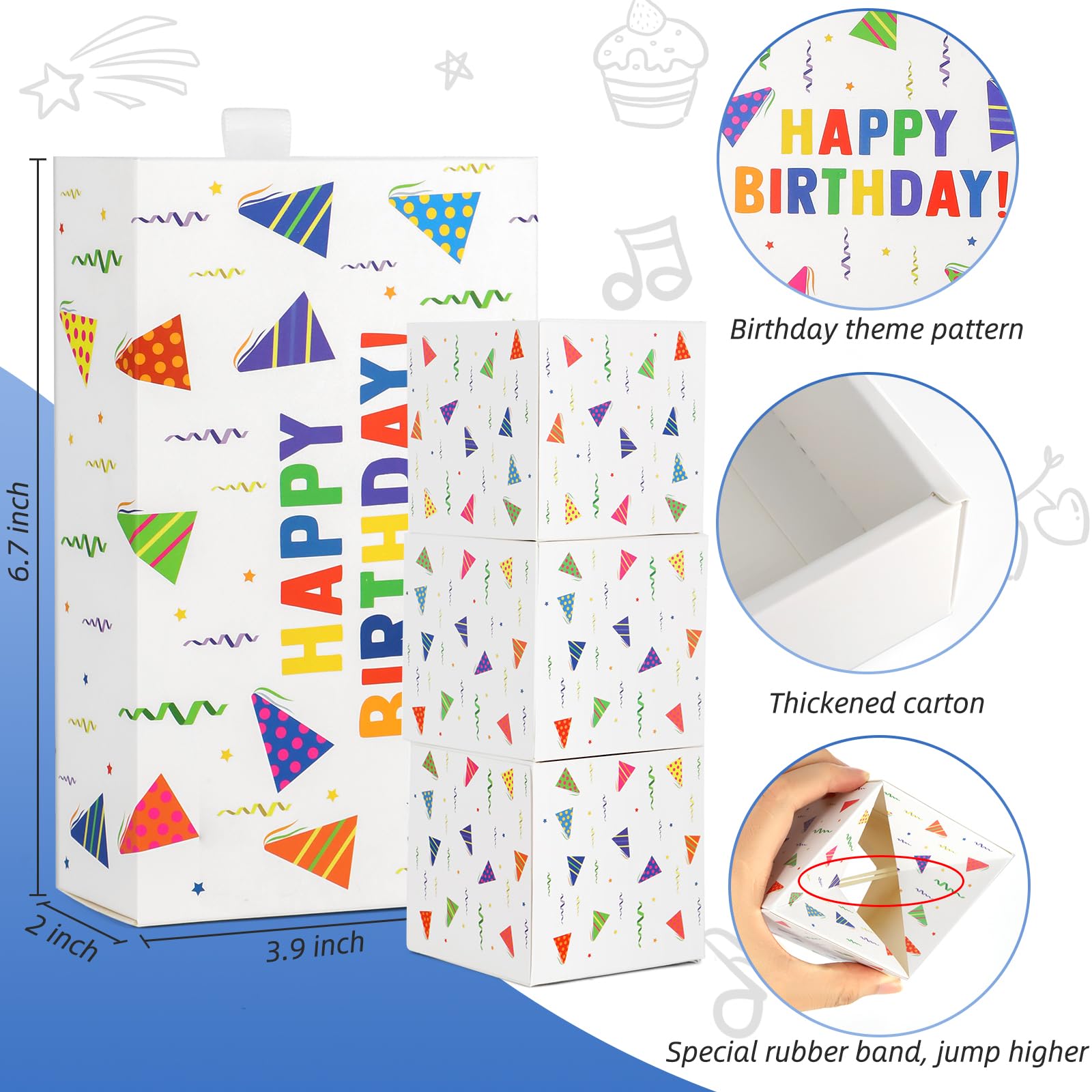 WenmthG 10 tiny exploding boxes expand the surprise inside