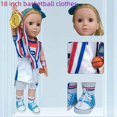 Wenzhuo 18in doll basketball accessories to finish the sports theme.