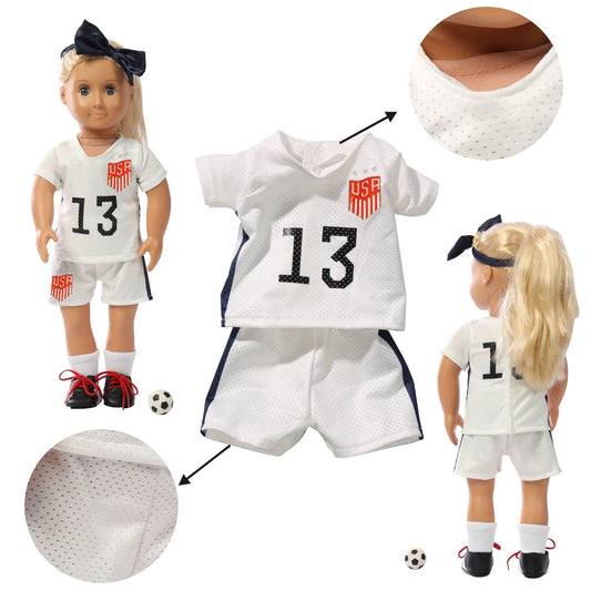 Wenzhuo 18-inch basketball clothes set with top, pants, and accessories for games