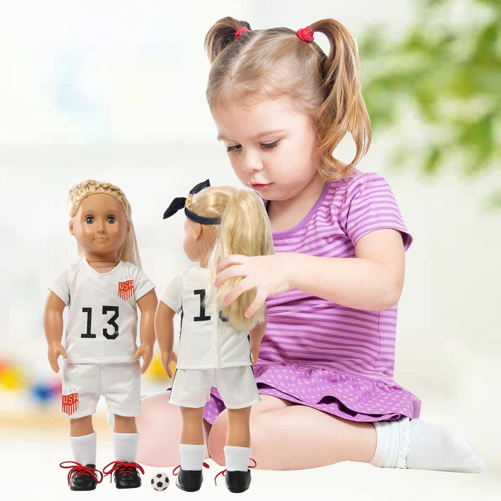 Display of Wenzhuo doll sports collection with three outfits for playtime