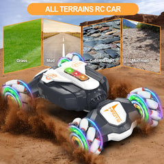 Weocar gesture-sensing RC stunt car with lights and music for night use